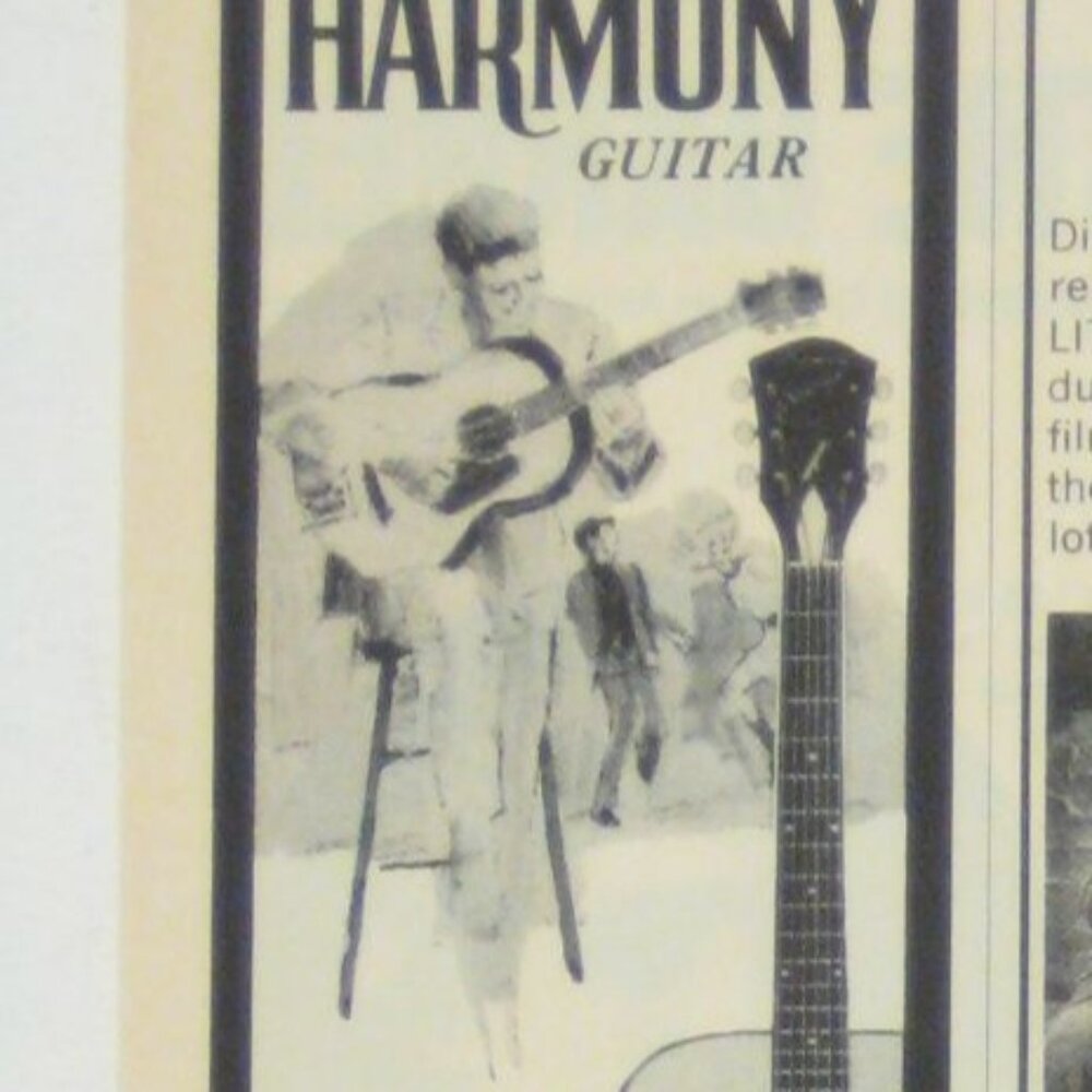 Harmony Guitar Advertisement Print Vintage 1960s Musical Instrument Promotion AD